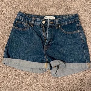 Dark wash shorts